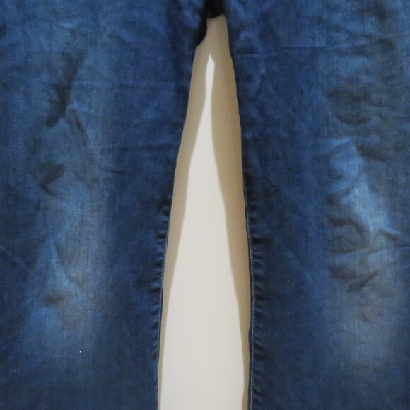 7 FOR ALL MANKIND Dojo Moreno Wide Leg Flare Jeans in Blue Denim Retro - Size 32 - Picture 7 of 14